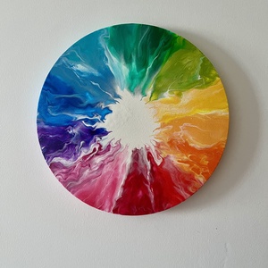Tablou Roata Curcubeului - Rainbow Wheel Painting, Casa & Stil de viata, Accesorii pentru decorat casa, Picturi murale, Tablouri/picturi pe panza, Altele, Pictura, ARTYNOS