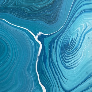 Tablou Valuri de Turcoaz - Turquoise Waves Painting - casă & stil de viață - accesorii pentru decorat casa - picturi murale - tablouri/picturi pe pânză - Artynos.ro