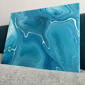 Tablou Valuri de Turcoaz - Turquoise Waves Painting - Artynos.ro