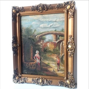 Pictură istorică vintage în ulei - arte vizuale și accesorii  - picturi - pictură în ulei - Artynos.ro