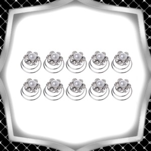 Bijuterii, ornamente de par, catarame de par: nunta, mireasa, ornament de par casual ES-H-SP04 10pcs/pack, , , *ES-H-SP04
Ornament de par realizat din margele de ceara alba si rivoli de cristal.
Spirala este in..., ARTYNOS