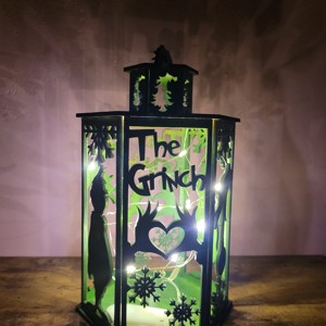 Lanterna Grinch, Craciun, Decoratiuni de Craciun de casa, Luminite de Craciun, , ARTYNOS
