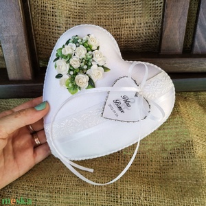 Pernă pentru verighete de nuntă Paper Rose - accesorii nuntă - accesorii de nuntă - suport verighete și perne pentru inele - Artynos.ro