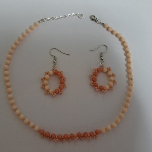 Set cercei și colier  - accesorii nuntă - seturi de nuntă, seturi ceremonie de nisip - Artynos.ro