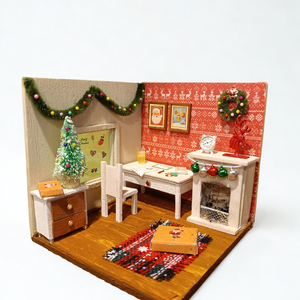 Dioramă Crăciun handmade - crăciun - cadouri de moș crăciun - cadouri de moș crăciun - Artynos.ro