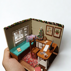 Diorama miniatura handmade Birou de Craciun, Craciun, Cadouri de Mos Craciun, Cadouri de Mos Craciun, Altele, Prelucrarea lemnului, ARTYNOS