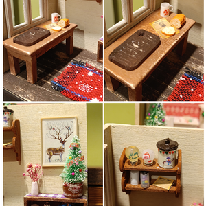 Dioramă miniatură Crăciun handmade - crăciun - cadouri de moș crăciun - cadouri de moș crăciun - Artynos.ro