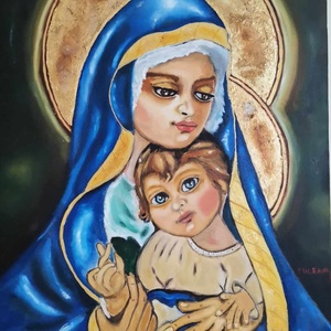 Fecioara și pruncul , Casă & Stil de viață, Obiecte religioase și de devoțiune, Pictură, ARTYNOS