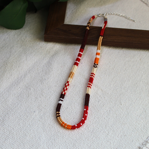 Colier Mozaic Terra Rossa - bijuterii - coliere - coliere din mărgele - Artynos.ro