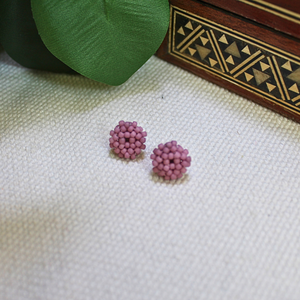 Cercei tinta Mugur - Rose, Bijuterii, Cercei, Cercei din margele, Confectionarea bijuteriilor, Cusatura, ARTYNOS