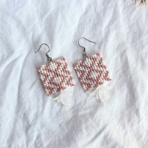 Cercei Roseline - bijuterii - cercei - cercei din mărgele - Artynos.ro