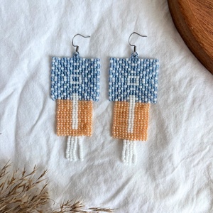 Cercei Oasis, Bijuterii, Cercei, Cercei din margele, Confectionarea bijuteriilor, Cusatura, ARTYNOS