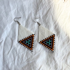 Cercei Trikona - bijuterii - cercei - cercei din mărgele - Artynos.ro