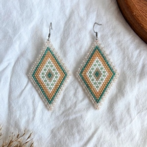 Cercei Avelin, Bijuterii, Cercei, Cercei din margele, Confectionarea bijuteriilor, Cusatura, ARTYNOS