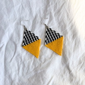 Cercei Nova - Galben - bijuterii - cercei - cercei din mărgele - Artynos.ro