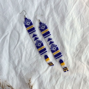 Cercei Axis - Albastru - bijuterii - cercei - cercei din mărgele - Artynos.ro