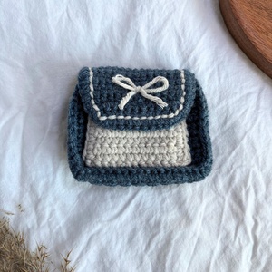 Punguta de buzunar - Navy, Genti si portofele, Accesorii genti, Decoratiuni de genti, Crosetat, ARTYNOS