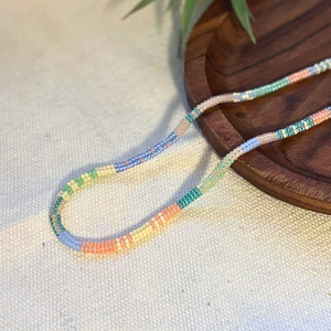 Colier Mozaic - Pastel - bijuterii - coliere - coliere din mărgele - Artynos.ro