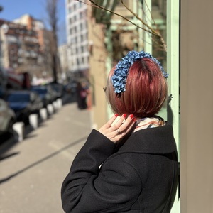 Coronita flori naturale - Noa - accesorii nuntă - ornamente de păr de nuntă - bentițe de nuntă - Artynos.ro