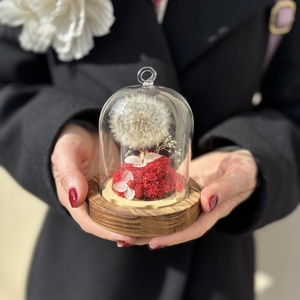 Cupola flori naturale - Dandelion Dream, Casa & Stil de viata, Decoratiuni de casa, Accesorii florale, Cutii cu flori, Aranjament de flori, ARTYNOS