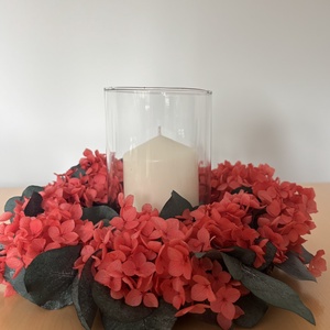 Coronita decorativa - Scarlet Bloom - casă & stil de viață - decorațiuni de casă - accesorii florale - coronițe decor - Artynos.ro