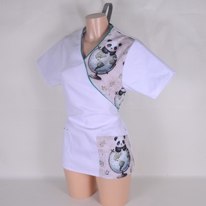 S panda Tunica alba de lucru pentru personalul medical, Imbracaminte si moda, Haine dama, Tunica, Tesatura, ARTYNOS