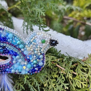 Brosa Pasare Albastra - bijuterii - broșe - Artynos.ro