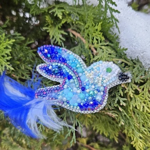 Brosa Pasare Albastra - bijuterii - broșe - Artynos.ro