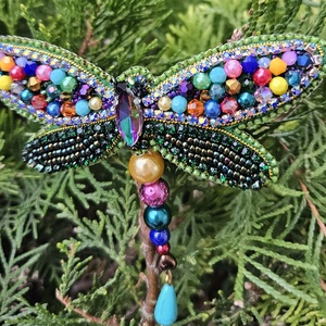 Brosa handmade libelula Maya - bijuterii - broșe - Artynos.ro