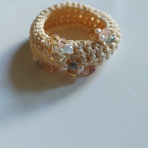 Brățară croșetată accesorizată cu cristale -  - Artynos.ro