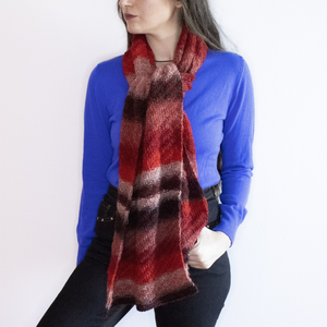 Fular/sal mare tricotat manual din fir de lana si acrilic multicolor - îmbrăcăminte și modă - eșarfe, pălării, fularuri - eșarfe - Artynos.ro