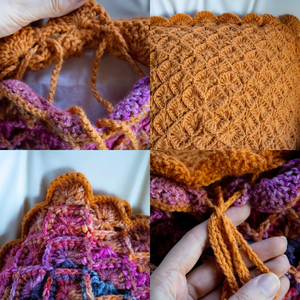 Fata de perna crosetata cu doua fete de 40x40cm.Una dintre fete este din fir acrilic multicolor, iar cealalta monocroma. - casă & stil de viață - textile de casă - perne - Artynos.ro
