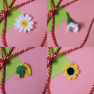 Martisor handmade - Flori, ghiocel si potcoava - bijuterii - mărțișor - Artynos.ro