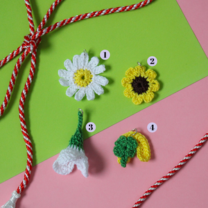Martisor handmade - Flori, ghiocel si potcoava - bijuterii - mărțișor - Artynos.ro