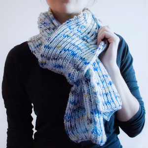 Fular unisex lung tricotat din fir acrilic multicolor - îmbrăcăminte și modă - eșarfe, pălării, fularuri - eșarfe - Artynos.ro