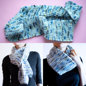 Fular unisex lung tricotat din fir acrilic multicolor - îmbrăcăminte și modă - eșarfe, pălării, fularuri - eșarfe - Artynos.ro