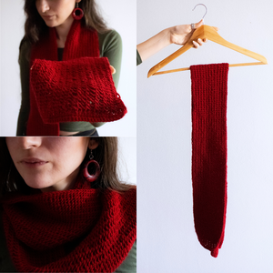 Fular unisex lung tricotat din fir acrilic. - îmbrăcăminte și modă - eșarfe, pălării, fularuri - eșarfe - Artynos.ro