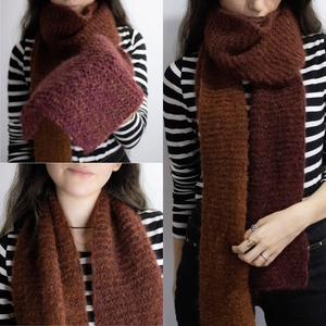Fular unisex lung tricotat din lana merinos, alpaca si fir acrilic. - îmbrăcăminte și modă - eșarfe, pălării, fularuri - eșarfe - Artynos.ro