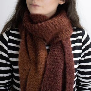Fular unisex lung tricotat din lana merinos, alpaca si fir acrilic. - îmbrăcăminte și modă - eșarfe, pălării, fularuri - eșarfe - Artynos.ro