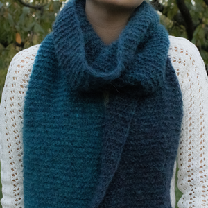 Fular unisex lung tricotat din lana merinos, alpaca si fir acrilic. - îmbrăcăminte și modă - eșarfe, pălării, fularuri - eșarfe - Artynos.ro