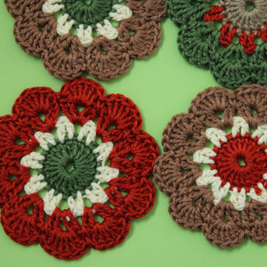 Coastere crosetate din bumbac in dungi set 3 - casă & stil de viață - accesorii pentru echipamente de bucătărie - accesorii de servire - suporturi pahare - Artynos.ro