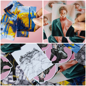 Stickere cu modele diverse realizate din ilustratii traditionale in penita si digitale - casă & stil de viață - papetărie de hârtie - pachet stickere - Artynos.ro