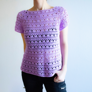M - Bluza crosetata din fir de bumbac  - Artynos.ro