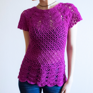 M - Bluza crosetata din fir de bumbac - Artynos.ro