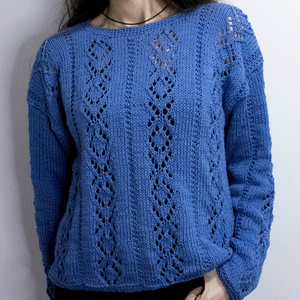 M - Bluza tricotata manual din fir de bumbac, Îmbrăcăminte și modă, Haine damă, Tricou și top de damă, Împletitură, ARTYNOS