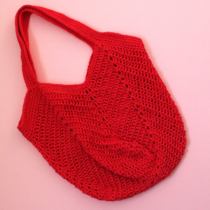 Geanta Crosetata. Geantă tip tote bag creată din fir de poliester. - Artynos.ro