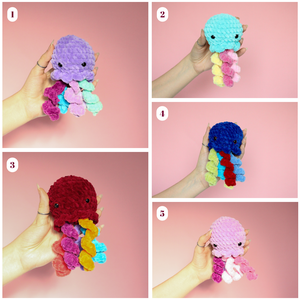 Jucarie din fir plusat - Meduza crosetata - jucării și echipamente pentru copii - plușuri - figurine de pluș - Artynos.ro