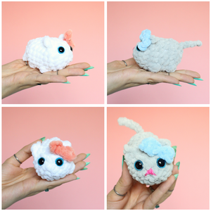 Jucarie din fir plusat - Hamster cu fundita - jucării și echipamente pentru copii - plușuri - figurine de pluș - Artynos.ro