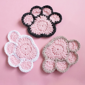 Coastere crosetate in forma de labuta de animal realizate din bumbac - Artynos.ro