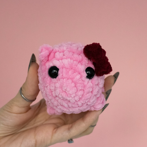 Jucarie din fir plusat - Hamster roz - jucării și echipamente pentru copii - plușuri - figurine de pluș - Artynos.ro
